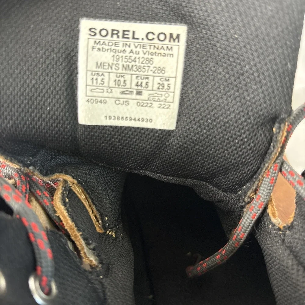 Sorel Mac Hill Mid Leather Tan Waterproof‎ Hiking Boots Mens Sz US 11.5 Outdoor